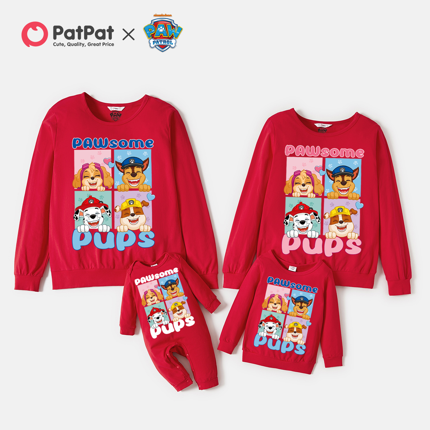 

PAW Patrol Cotton Pups Team Graphic Family Matching Pullover Sweatshirts