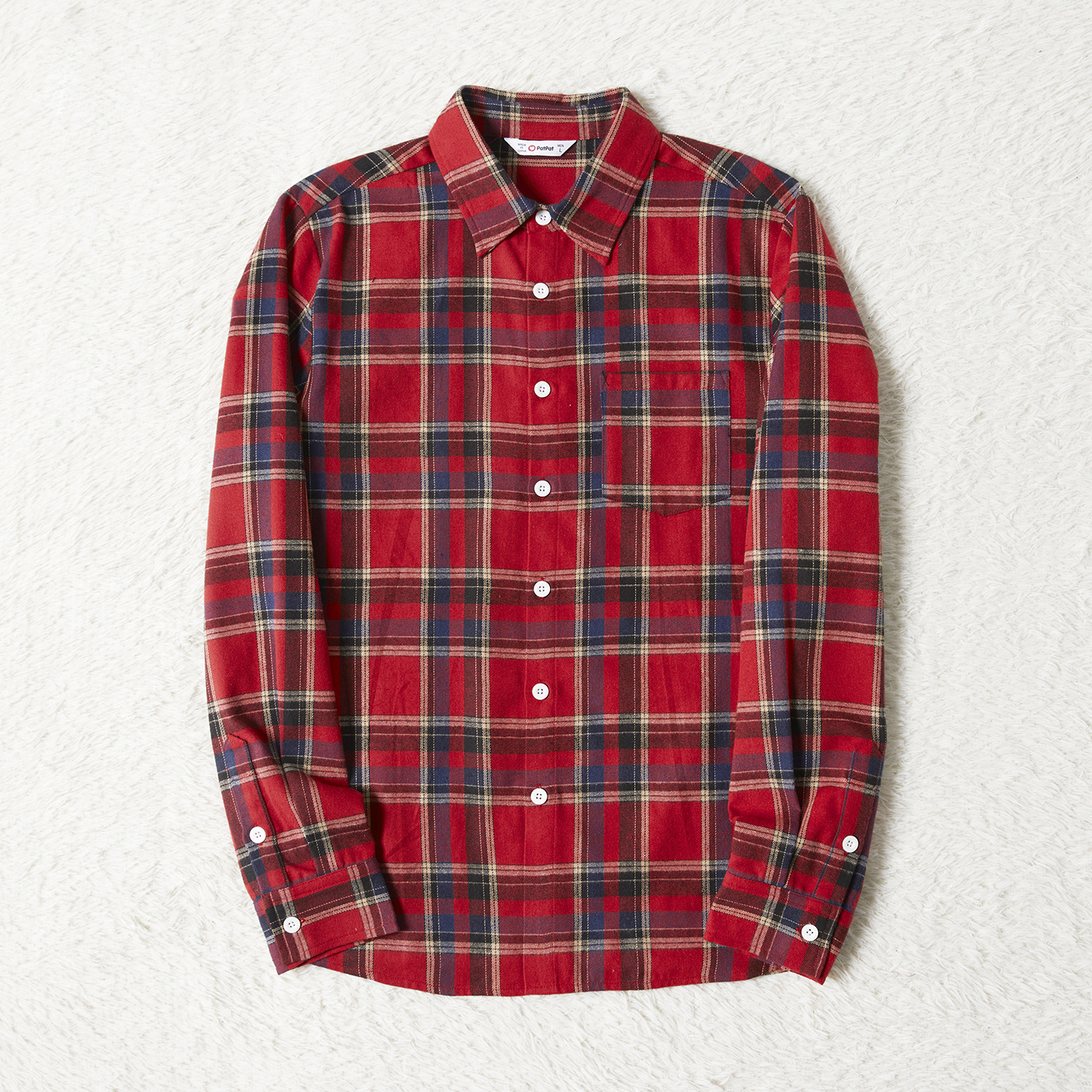 Family Matching Red Plaid Cross Wrap V 